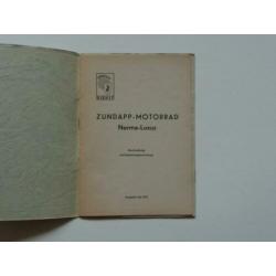Zündapp Bedienungs-Anweisung voor Norma Luxus (juli 1953)