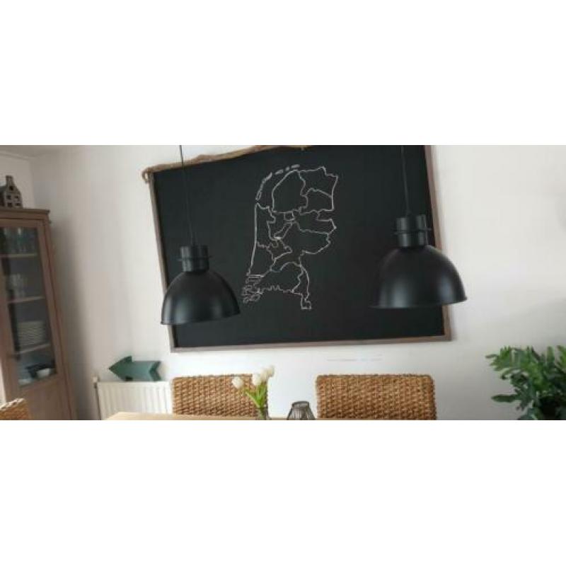 Mooie zwarte matte lampen 2x, industrieel, bijna NIEUW