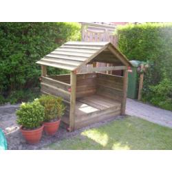 Houten zandbak met deksel 100x100 | kant en klaar verstuurd!
