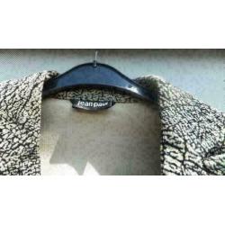 JEAN PAUL stretch zwart/beige bewerkte blazer mt 40