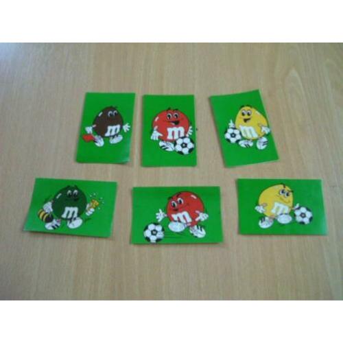 M&M voetbalstickers, WK 1994. 6 verschillende