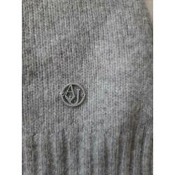ARMANI JEANS zwart-blauw-grijze wollen wintertrui maat 38