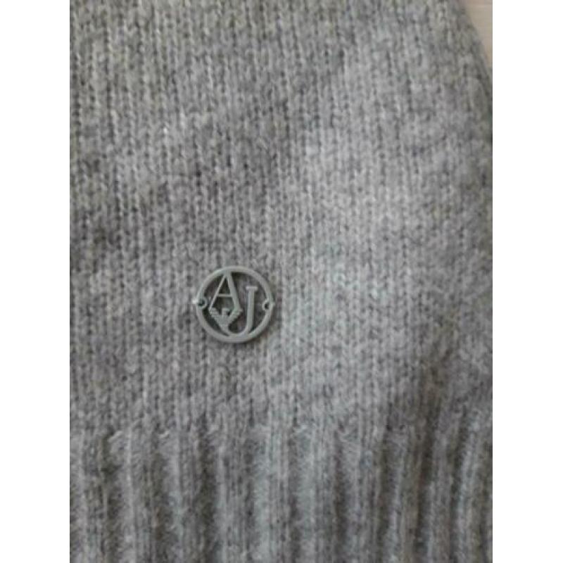 ARMANI JEANS zwart-blauw-grijze wollen wintertrui maat 38
