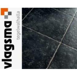 Kloostertegels zwart 50x50 cm semi getrommelde plavuis