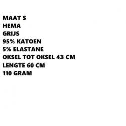 Maat s - hema - grijs