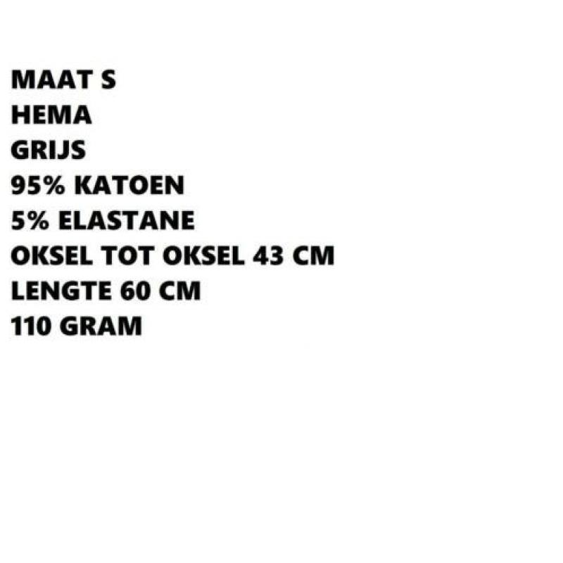 Maat s - hema - grijs