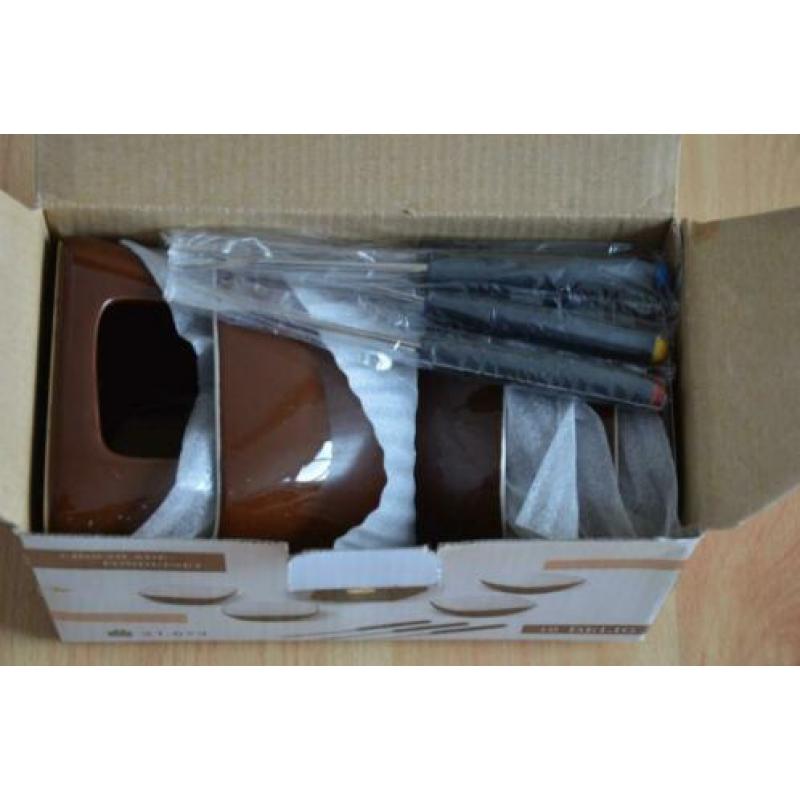 Chocoladefondueset, NIEUW in doos, 10-delig