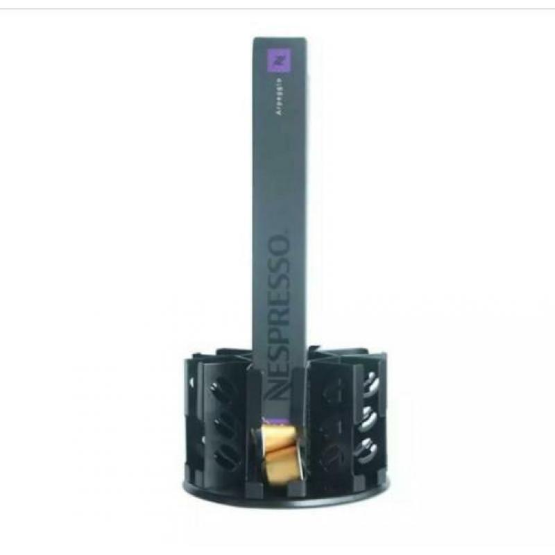 Nespresso cuphouder voor 6 doosjes op draaiplateau.