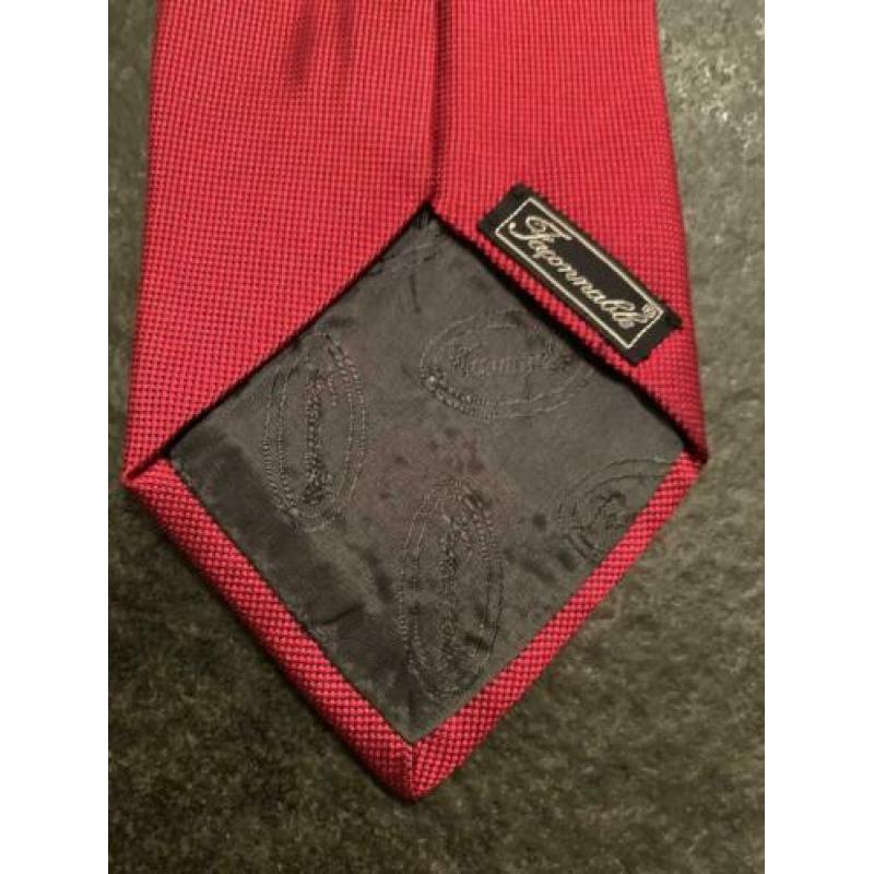 Faconnable Stropdas Bordeauxrood 100% zijde