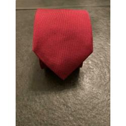 Faconnable Stropdas Bordeauxrood 100% zijde