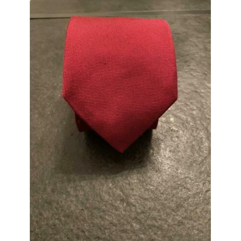 Faconnable Stropdas Bordeauxrood 100% zijde