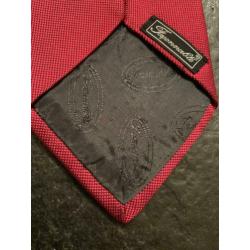 Faconnable Stropdas Bordeauxrood 100% zijde
