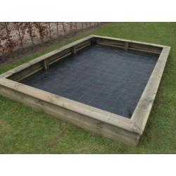 Houten zandbak met deksel 100x100 | kant en klaar verstuurd!