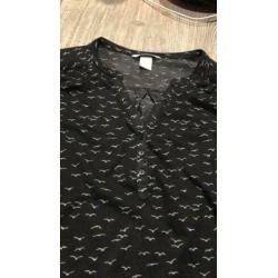 Blouse met vogeltjes