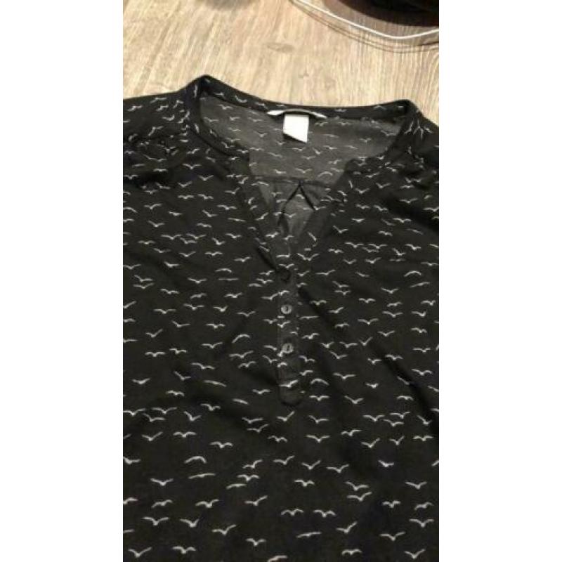 Blouse met vogeltjes