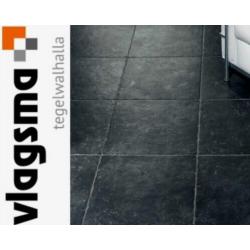 Kloostertegels zwart 50x50 cm semi getrommelde plavuis