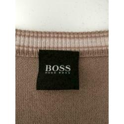 D22 HUGO BOSS: maat XL=56/58 oud-roze fijn gebreide trui