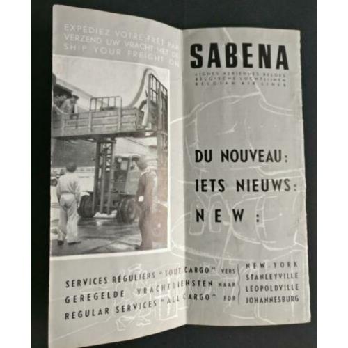 Timetable Sabena uit december 1952 (N31)