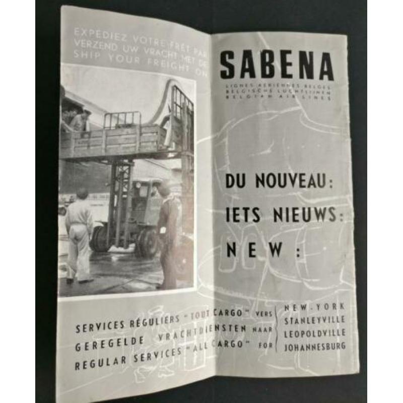 Timetable Sabena uit december 1952 (N31)
