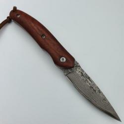 Handgemaakt Damast Custom Red Sandelhout Gentleman zakmes