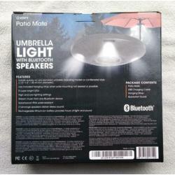 ION Bluetooth stereo speaker & ledlamp - parasol verlichting
