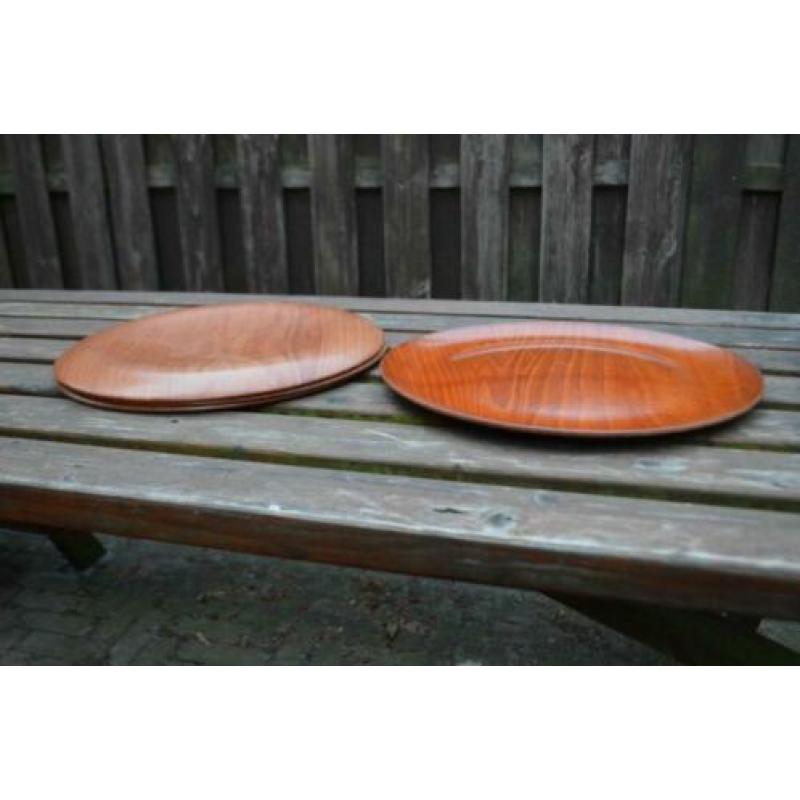 4 nieuwe houten ronde stoelzittingen