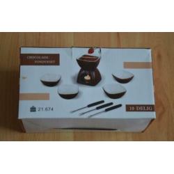 Chocoladefondueset, NIEUW in doos, 10-delig