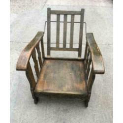 brocante stoel met vernieuwde kussens