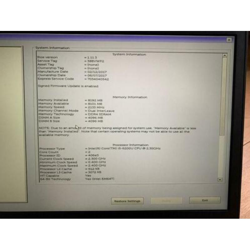Dell E7470 I5 8Gb 256GB 14 inch full HD incl docking station