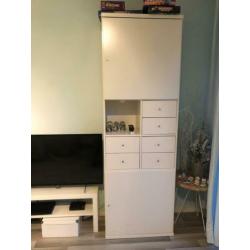 Wandmeubel wit 234x40x210 cm