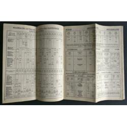 Timetable Sabena uit december 1952 (N31)