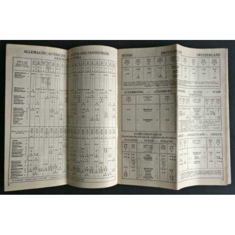Timetable Sabena uit december 1952 (N31)