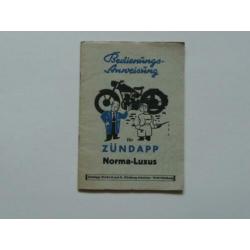 Zündapp Bedienungs-Anweisung voor Norma Luxus (juli 1953)