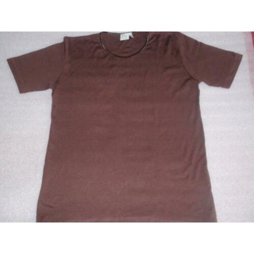 Maat 44/46 - m&s mode - bruin korte mouw tshirt