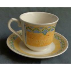 CHURCHILL PORTS OF CALL 6x koffie kop en schotel H7,5xO8,5cm