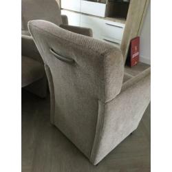Eetkamerstoelen op wieltjes 6 stuks