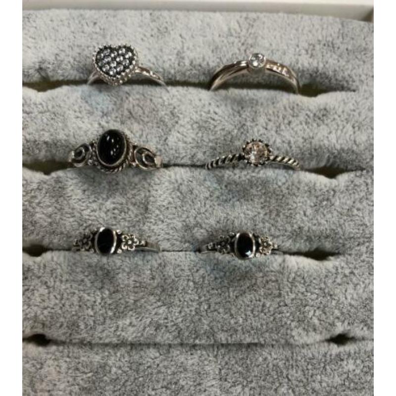 PARTIJ ZILVER DAMES RINGEN! NIEUW!! 44 st.