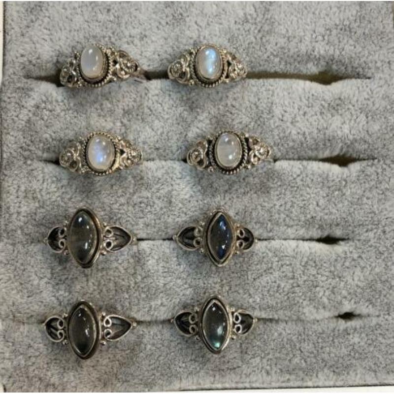 PARTIJ ZILVER DAMES RINGEN! NIEUW!! 44 st.