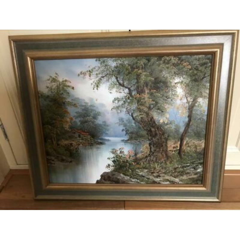 Te koop , zeer mooi antiek schilderij met landschap