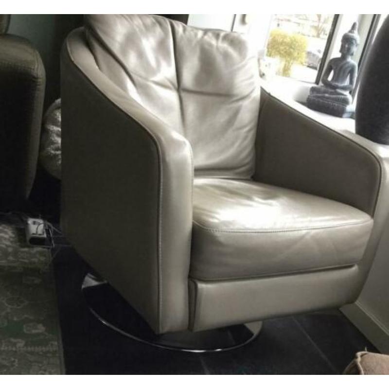 Draai fauteuil, muisgrijs, zgan