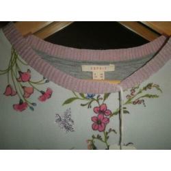 Blousetop / T shirt Esprit maat XS nieuw met kaartje bloemen