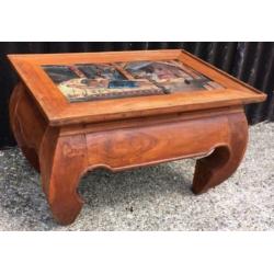 Opiumtafel houtsnijwerk opium tafel indonesie massief teak