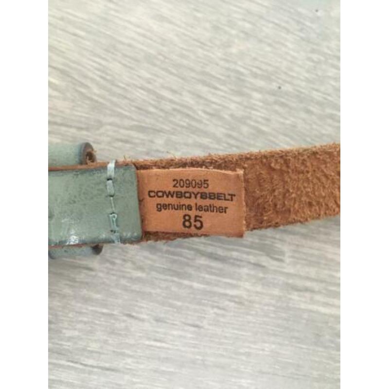 Cowboysbelt cowboysbag mint mintgroen riem studs 85 cm