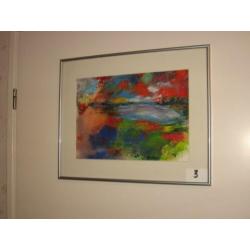ACRYLVERF schilderijen te koop--ingelijst mete passe-partout