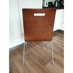 6 Bruine ikea eetkamerstoelen