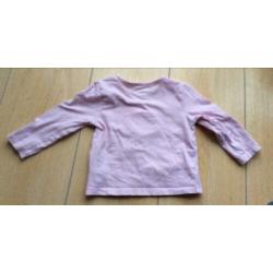 Noppies roze shirt met lange mouwe, kalamazoo, maat 68
