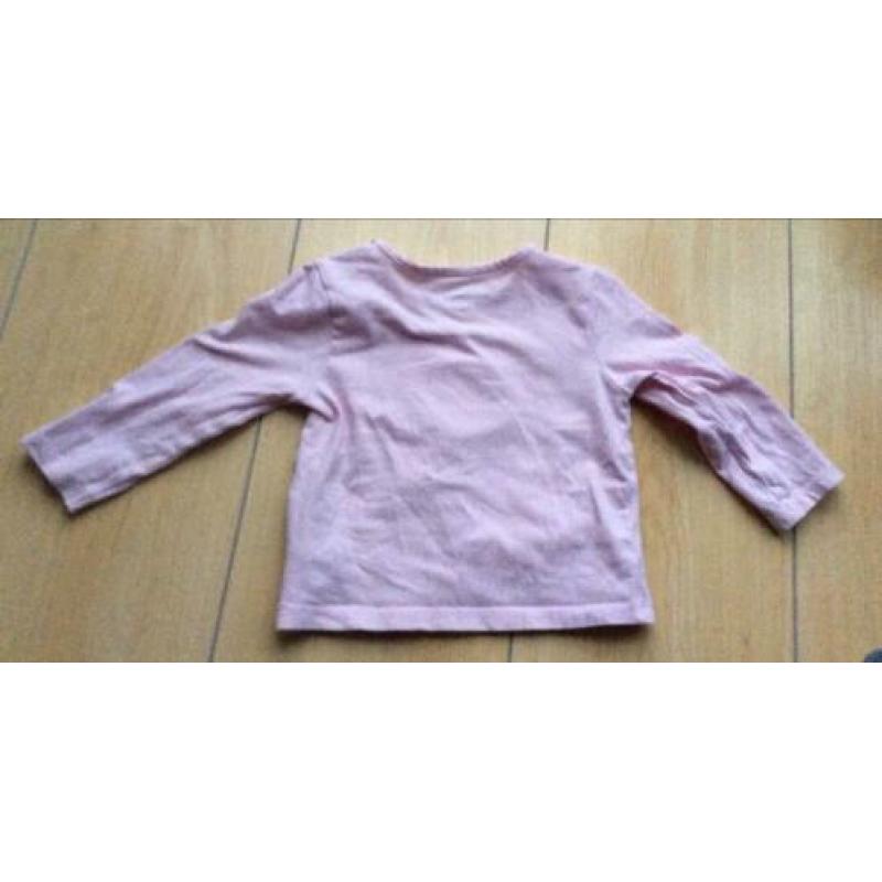 Noppies roze shirt met lange mouwe, kalamazoo, maat 68