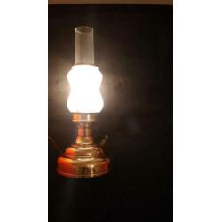 Lamp van koper en glas 40 cm