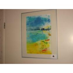 ACRYLVERF schilderijen te koop--ingelijst mete passe-partout