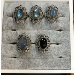 PARTIJ ZILVER DAMES RINGEN! NIEUW!! 44 st.